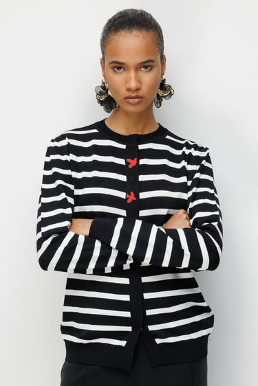 Ghisa Çizgili Triko Hırka