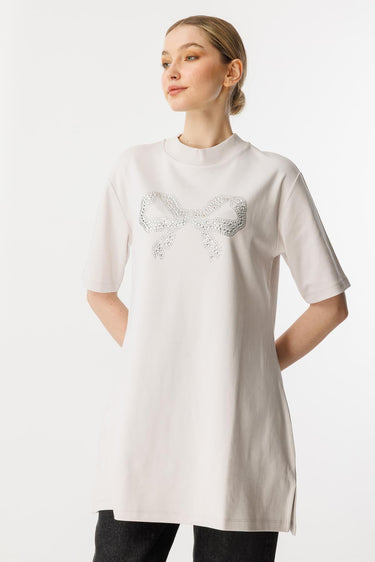 Ghisa Fiyonk Taş İşlemeli Tunik