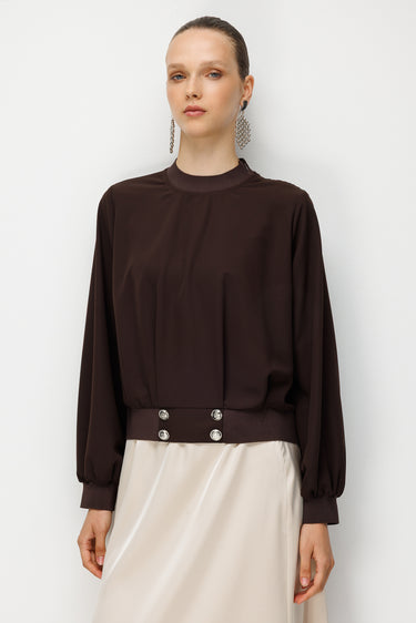 Ghisa Düğme Detaylı Kısa Tunik