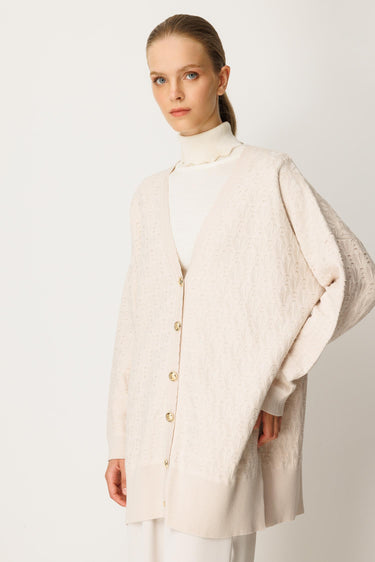 Ghisa Ajur Örgü Hırka