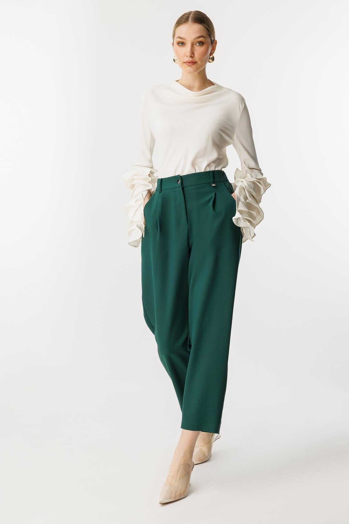 Ghisa Yüksel Bel Pantolon