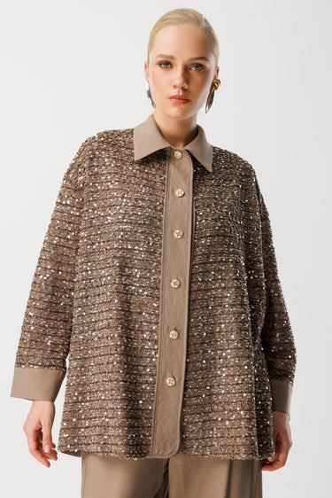 Ghisa Pul Payetli Oversize Takım